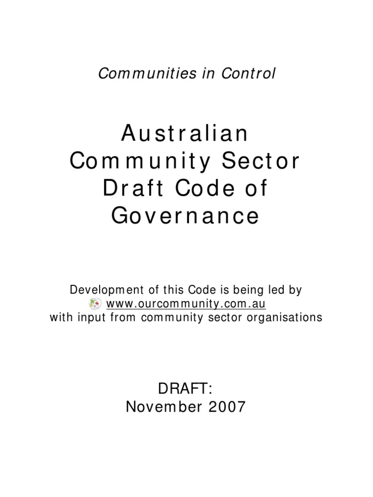 Governance Code 2007 | PDF | Board Of Directors | Nonprofit Organization