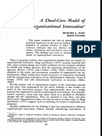 A Dual - Core Model of Organizational Innovation PDF