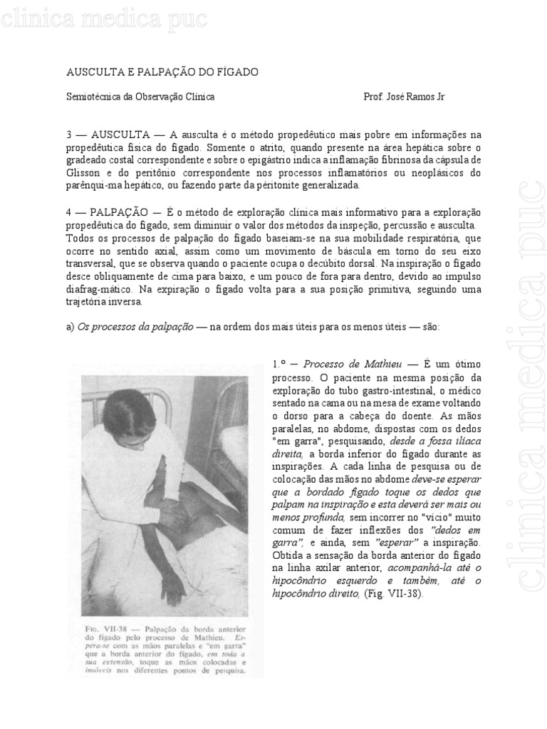 Técnicas de Palpação do Fígado | PDF | Fígado | Abdômen