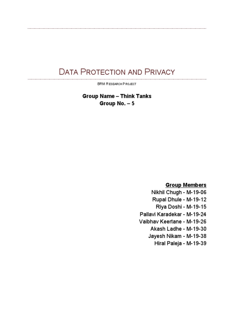 Data Protection and Privacy | PDF | Privacy | Mobile App