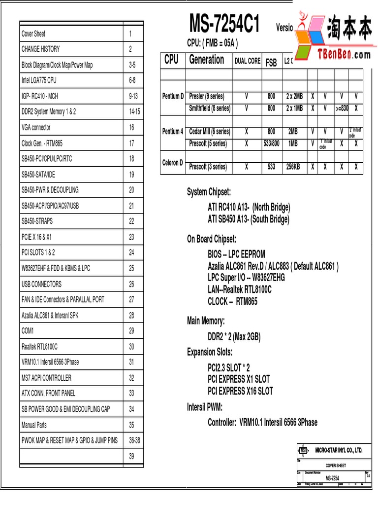 MSI Motherboard Specs & Revisions | PDF | Electronics | Digital Electronics