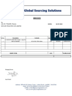 Global Sourcing Solutions: Invoice