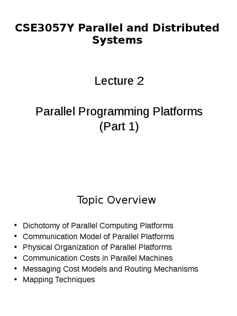 Communication Models and Network Topologies in Parallel Computing ...