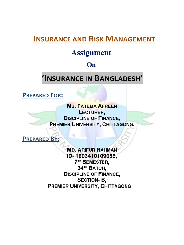 assignment on life insurance in bangladesh