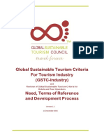 Global Sustainable Tourism Criteria For Tourism Industry (GSTC-Industry) Need, Terms of Reference and Development Process