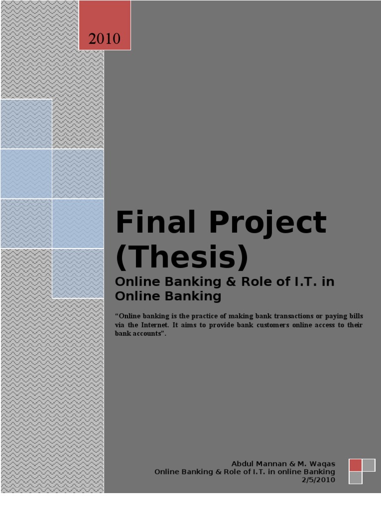 thesis on banking and finance
