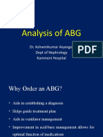 Analysis of ABG: Dr. Ashwinikumar Aiyangar Dept of Nephrology Kamineni Hospital