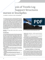 Load Analysis of Trestle Leg Conveyor Support Structures Buried in Stockpiles