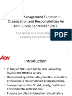 Safety Management Function - Organization and Responsibilities An Aon Survey September 2011