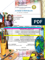 Teacher'S Program: San Jorge National High School