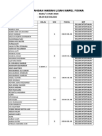 Jadwal Ulangan Lisan Fis