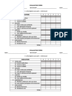 Evaluation Form: A. Visual Aids