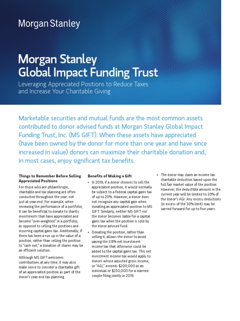 Charitable Giving Info PDF Capital Gains Tax Charitable Organization