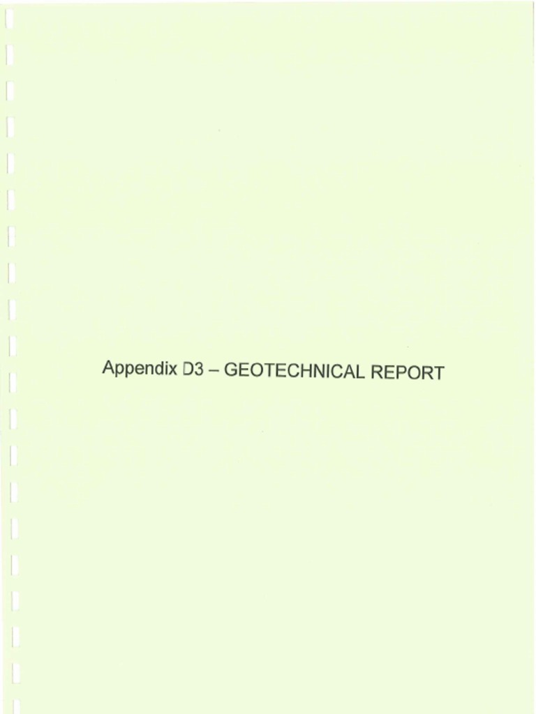 Appendix D3 - Geotechnical Report PDF | PDF