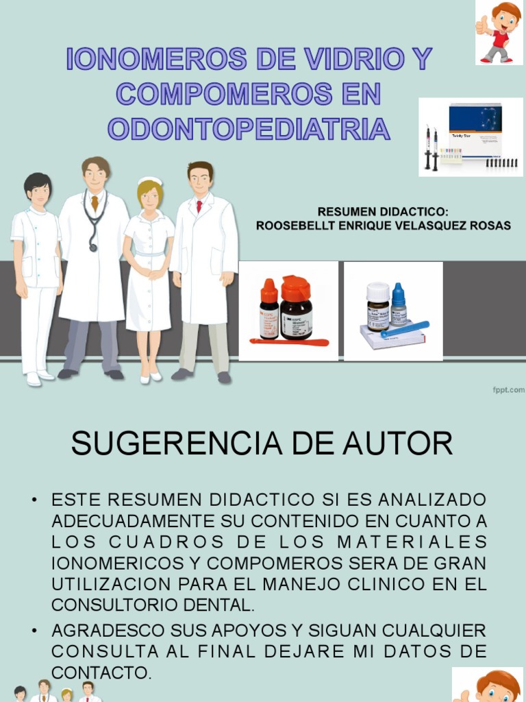 Ionomeros y Compomeros en Odontopediatria PDF | PDF | Esmalte de ...