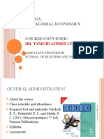 BUS-525, Managerial Economics: Dr. Tamgid Ahmed Chowdhury