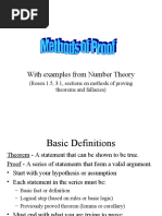 With Examples From Number Theory: (Rosen 1.5, 3.1, Sections On Methods of Proving Theorems and Fallacies)