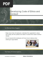 Developing Code of Ethics