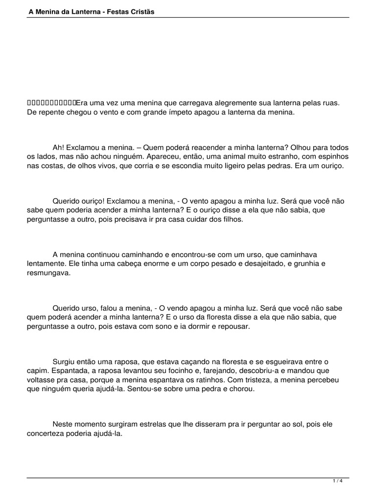 A Menina Da Lanterna | PDF