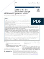 Test - Retest Reliability of The One-Repetition Maximum (1RM) Strength Assessment: A Systematic Review
