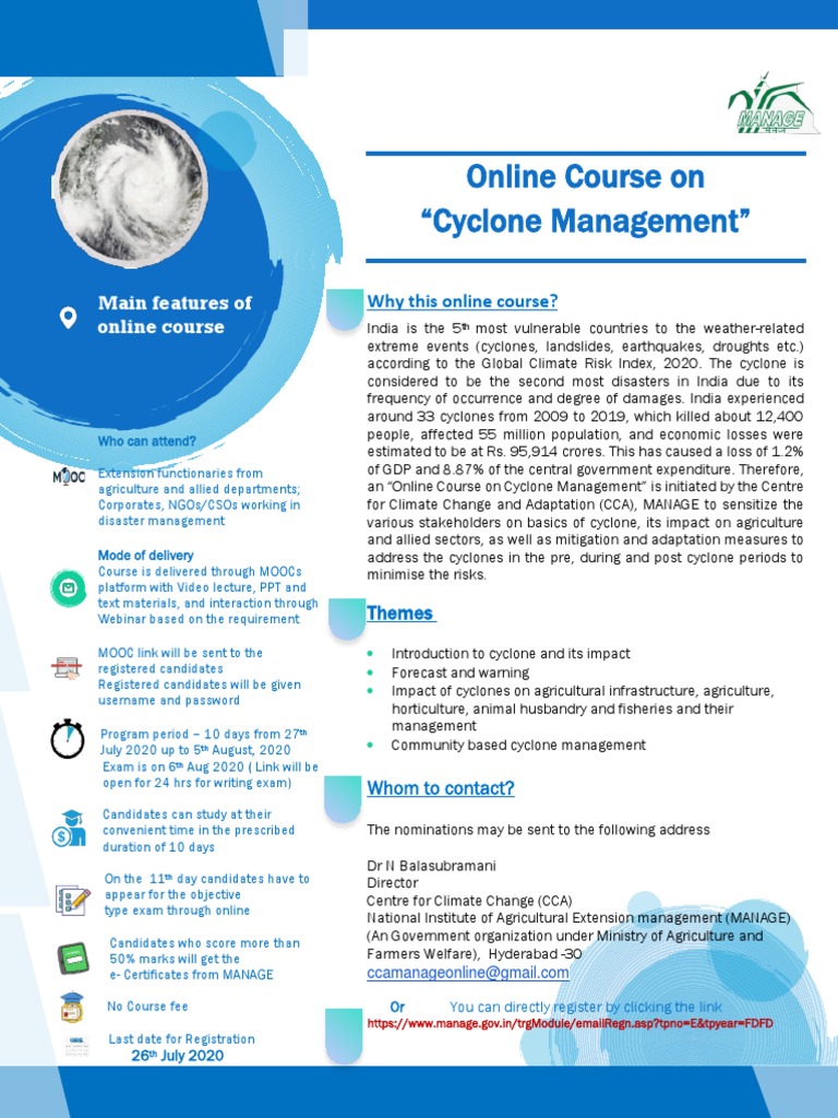 Cyclone Management Final PDF | PDF | Emergency Management | Agriculture