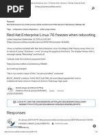 Red Hat Enterprise Linux 7.6 Freezes When Rebooting - Red Hat Customer Portal