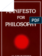 (1992, 1999) Manifesto for Philosophy