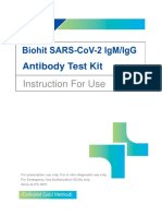 Biohit SARS-CoV-2 Antibody Test Kit Instructions