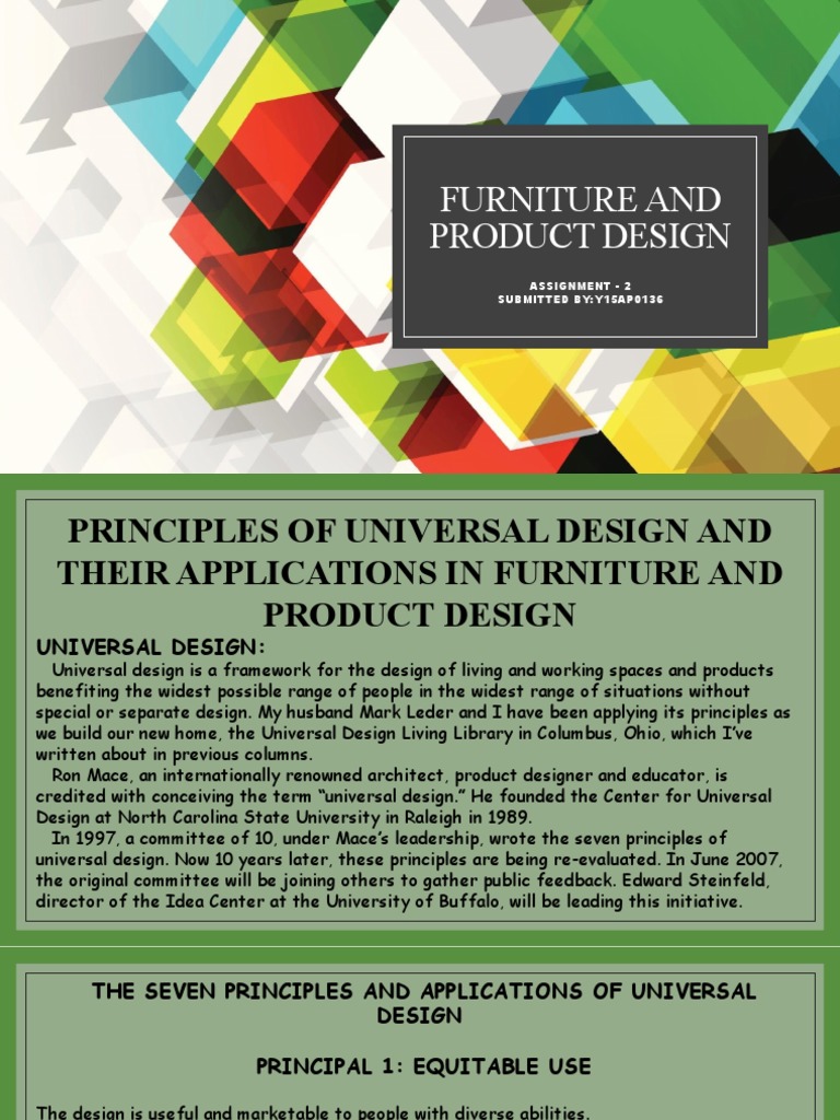 Furniture AND PRODUCT DESIGN PDF Information Design
