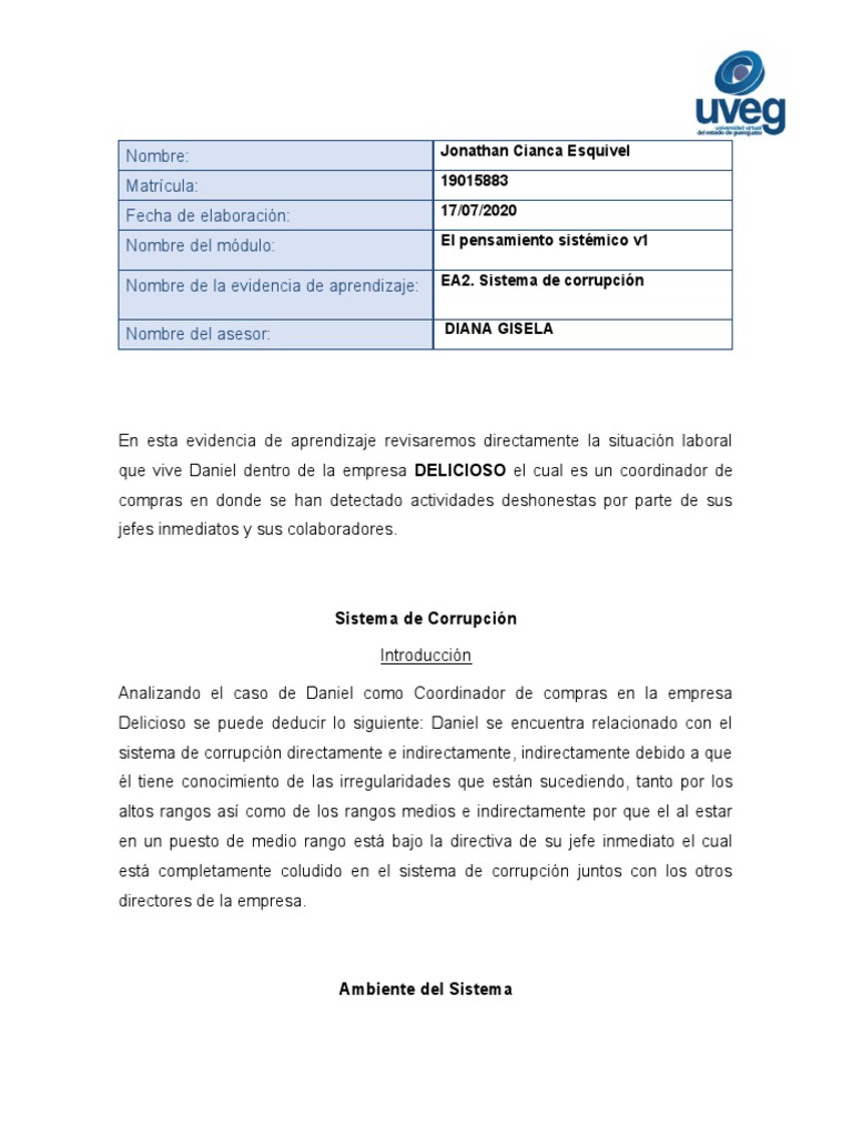 Sistema de Corrupción en Compras Empresariales | PDF | Corrupción ...