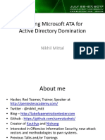 Evading Microsoft ATA For Active Directory Domination: Nikhil Mittal