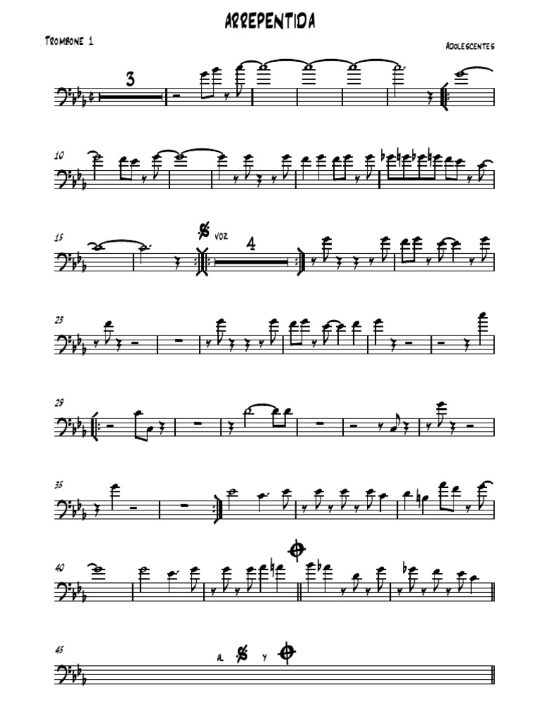 Trombone 1 Sheet Music Guide | PDF