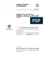 NTC 4483 Concretos. Método de Ensayo para Determinar la Permeabilidad del Concreto al Agua.pdf