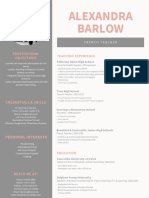 Alexandra Barlow: Professional Objectives