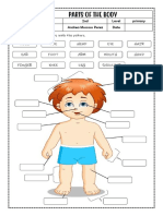 Ficha Parts of The Body PDF