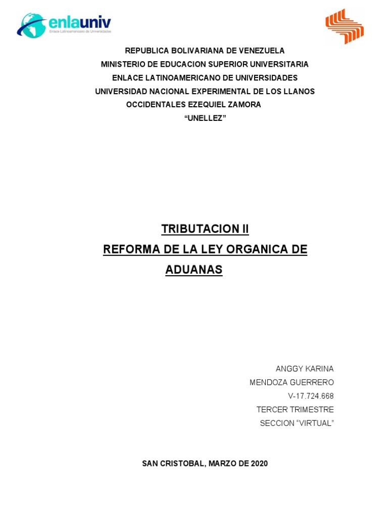 Reforma Ley Orgánica de Aduanas 2020 | PDF | aduana | El comercio ...