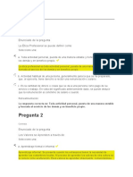 Evaluación U2 ETICA PROFESIONAL