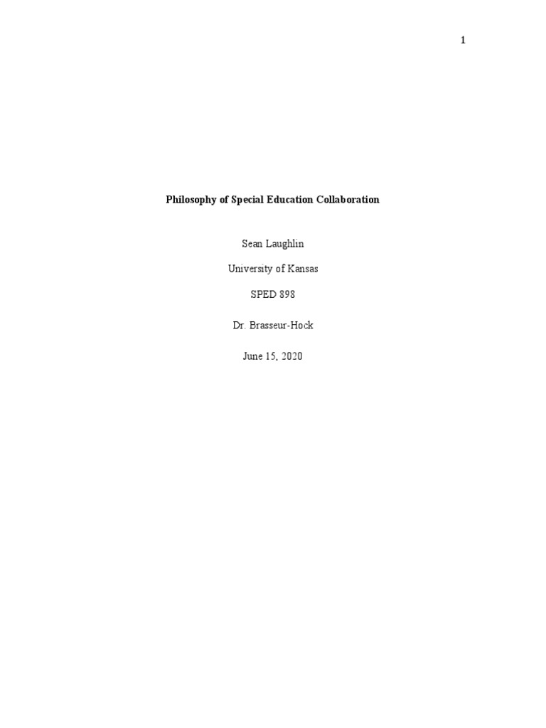 Collaboration in Special Education | PDF | Special Education | Teachers