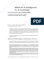 Aplicabilidad de La Inteligencia Artificial y La Tecnología Blockchain en El Derecho Contractual Privado - Juan Almonacid y Yeisson Coronel