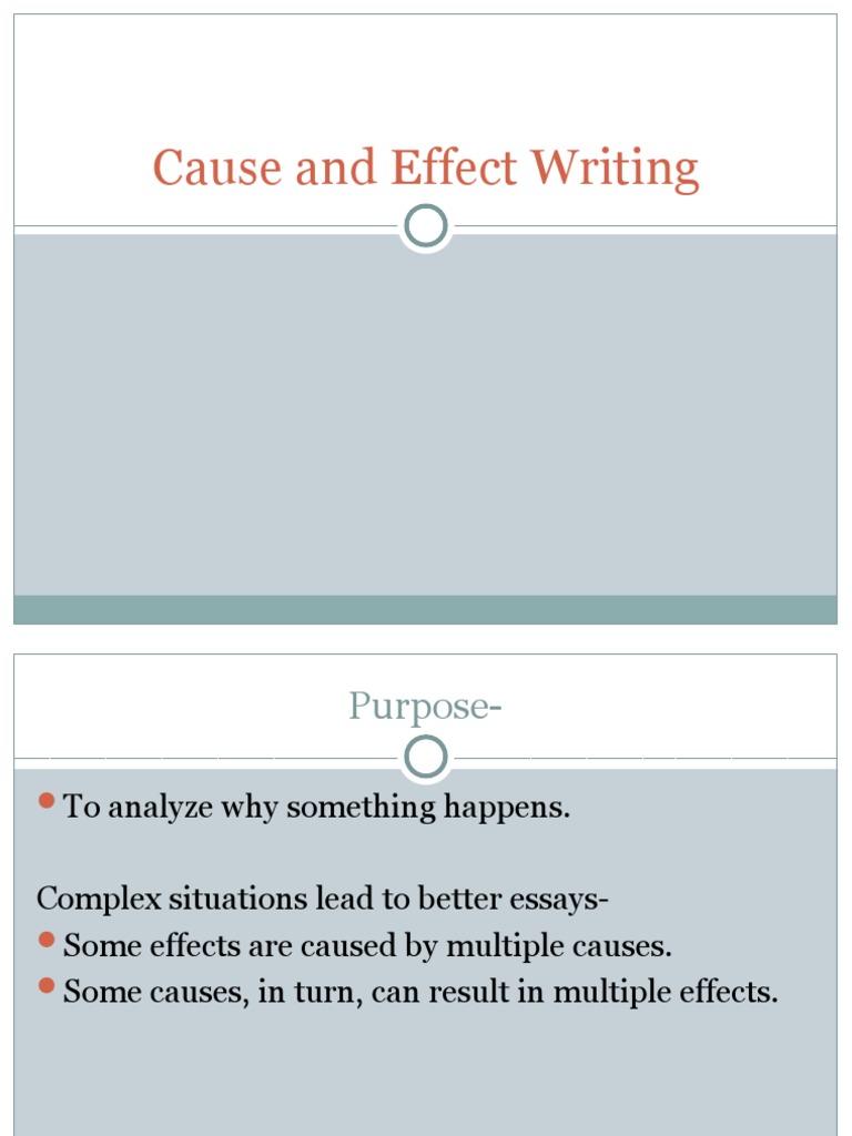 cause and effect writing techniques