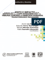 Cumplimiento e Impacto de Las Sentencias de La Corte Interamericana y El Tribunal Europeo de Derechos Humanos