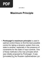 Lecture 4 Maximum Principle