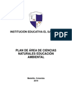 Plan de Área Ciencias Naturales de Institución Educativa El Salvador