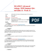 NURS-6501N Advanced Pathophysiology. 2018 Summer: Actual Quiz 11 - Week 11 (Walden University) - 100% Correct Answers.