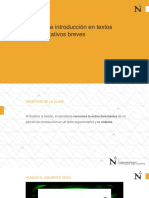 Semana 6 - Párrafo de Introducción en Textos Argumentativos Breves