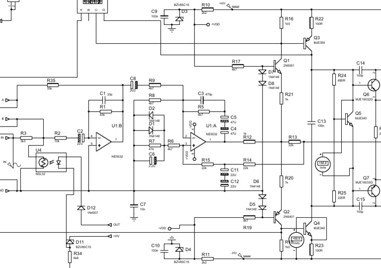 Apex B500 Amplifier Circuit Schematic | PDF | Chess Theory | Chess