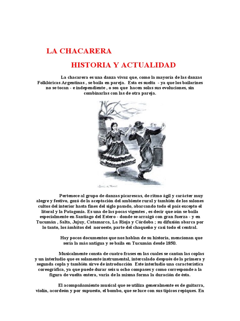LA CHACARERA Datos | PDF | Las artes escénicas | Entretenimiento (general)