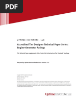 Accredited Tier Designer Technical Paper Series: Engine-Generator Ratings