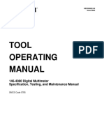 Tool Operating Manual: 146-4080 Digital Multimeter Specification, Testing, and Maintenance Manual