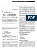 Continuous Improvement The Ingredients of Change PDF